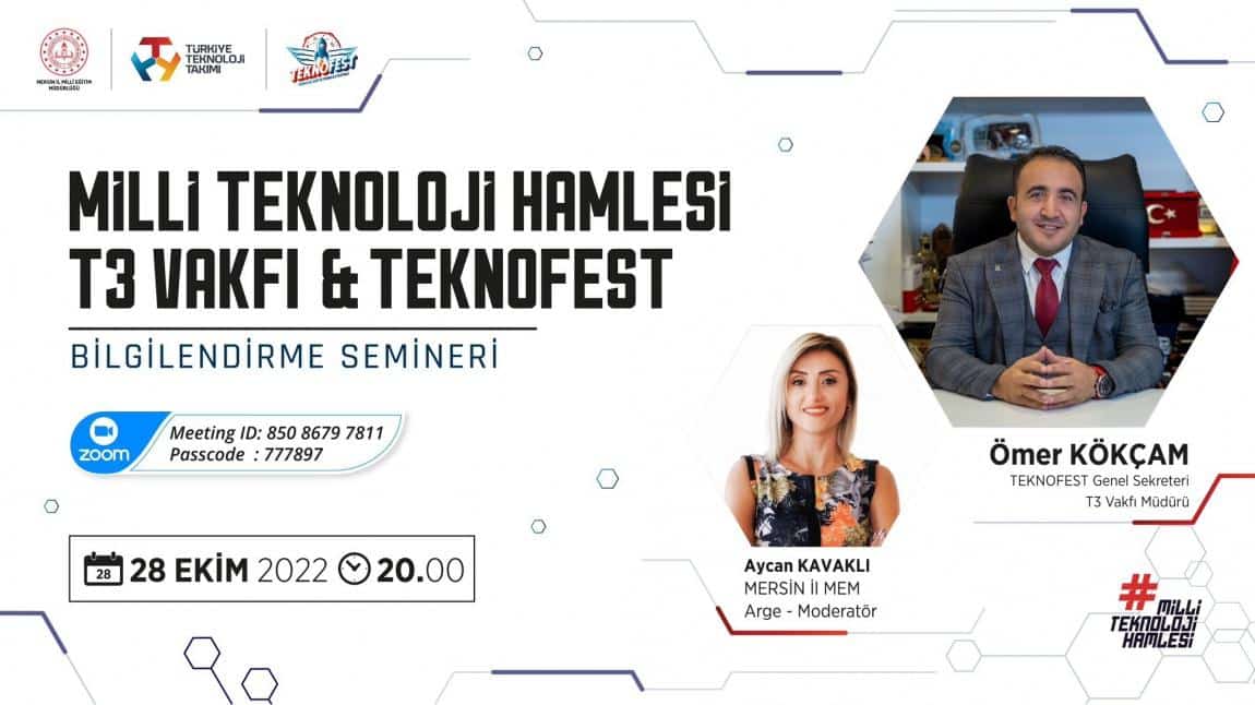 28.10.2022 TARİHİNDE TEKNOFEST BİLGİLENDİRME TOPLANTISI YAPILACAK 